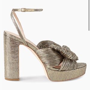 Loeffler Randall Natalia Pleated Platform in GOLD